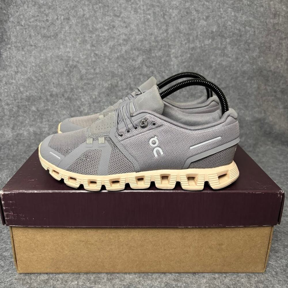 On Cloud 5 Zinc Gray Mesh Athletic Running Shoes Womens Size 7.5 US 59.98883 - Picture 4 of 9